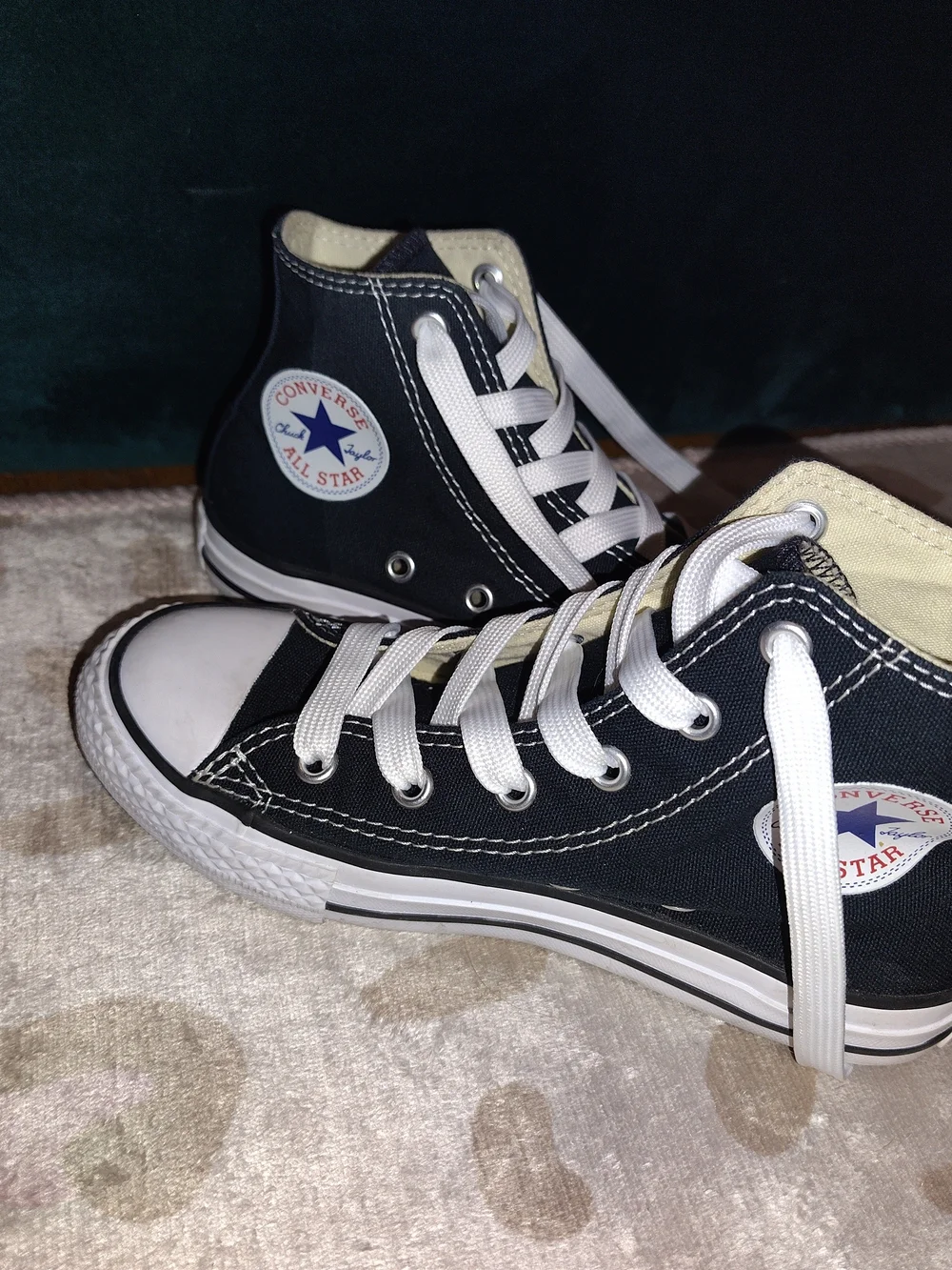 Converse Black High-Top Canvas Sneakers with White Accents